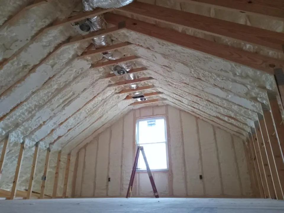 Spray foam roofing application for Crawl Space Insulation project in Key Biscayne